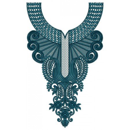 Pakistani Dress Embroidery Lovely Neck Design 15501