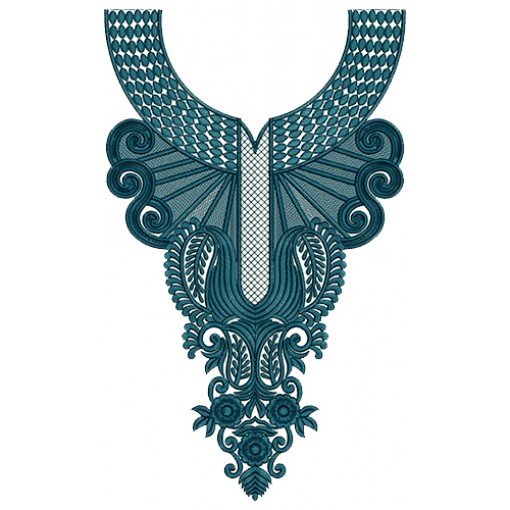 Pakistani Dress Embroidery Lovely Neck Design 15501 Pakistani Dress Embroidery Lovely Neck Design 15501