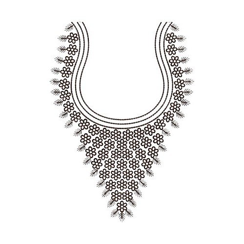 Traditional Neck Embroidery Design 15761