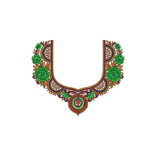Pakistani Elegant Embroidery Neckline Design 15782