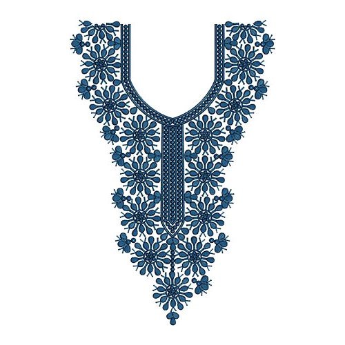 Dress Neck Embroidery Design 15784