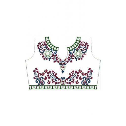 Rich Fashions Neck Embroidery Pattern Design 15790