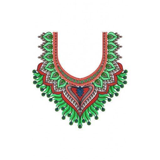 Machine Embroidery Neck Designs 15814 Machine Embroidery Neck Designs 15814