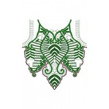 Arabic Women Neck Embroidery Design 15816