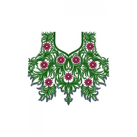 Mexican Hand Embroidery Neck Design 15819