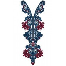 Fashion Motif Neck Embroidery Design 15821 Fashion Motif Neck Embroidery Design 15821