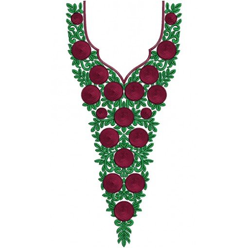 Royal Neck Embroidery Designs 16232
