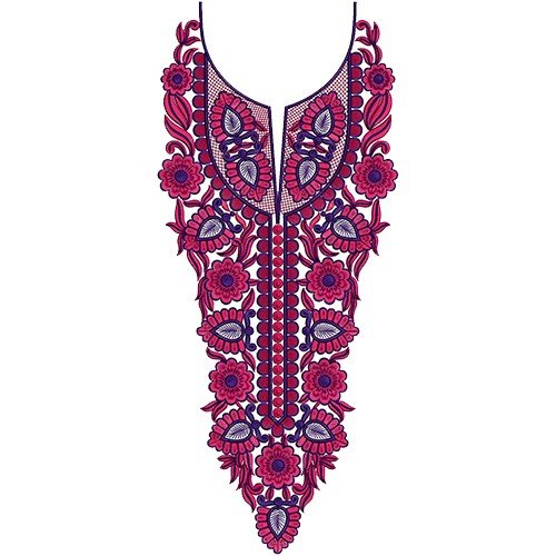 Punjabi Kurti Suit Neck Embroidery Design 16239