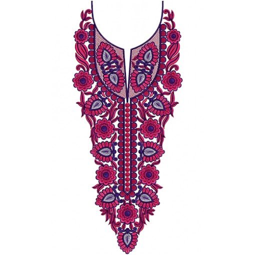 Punjabi Kurti Suit Neck Embroidery Design 16239