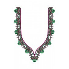 Ladies Fashionable Embroidery Neck Design 16396