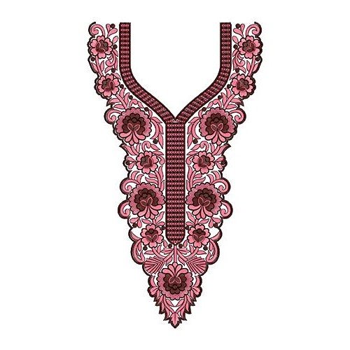 Amazing Dress Neck Embroidery Design 16669