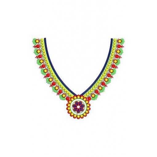 Arabic Robe Neck Embroidery Design 16725