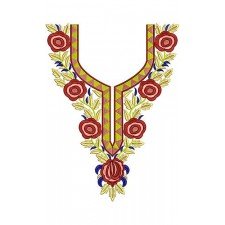 Luxury Fashion Neck Embroidery Design 16798