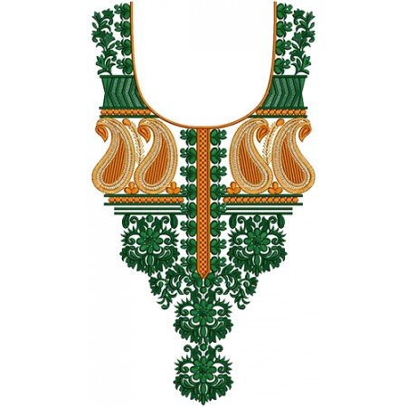 Kashmiri Neck Embroidery Design 16905