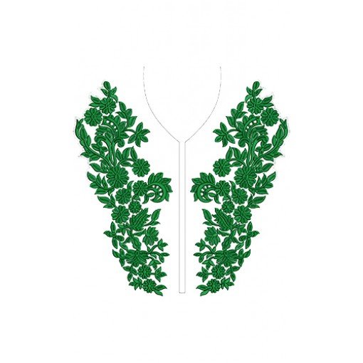 Fancy Neck Embroidery Design 16910