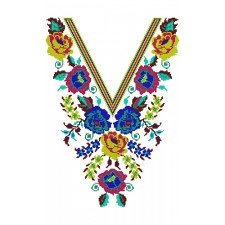 Neck Cross Stitch Embroidery Design 17083 Neck Cross Stitch Embroidery Design 17083