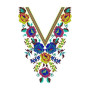 Neck Cross Stitch Embroidery Design 17083