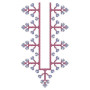 Croos Stitch Dress Neck Embroidery Design 17089