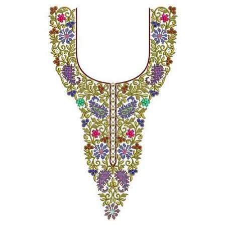 Bikaner Women's Dress Embroidery Design 17159
