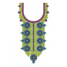 Beautiful Kurtis Tunics Neck Embroidery Design 17164