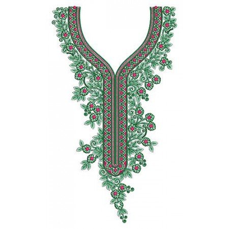 Nighty Neck Embroidery Designs 17167