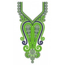 Ornament Dress Neck Embroidery Design 17185