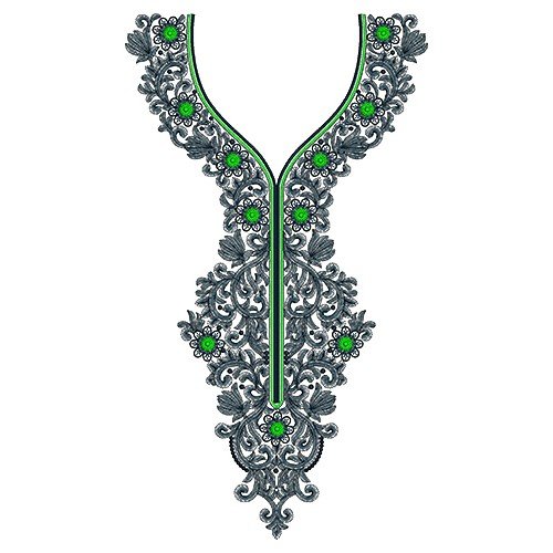 Kaftan Neck Embroidery Designs 17186