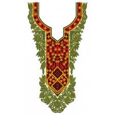 Tunisia Wedding Dress Embroidery Design 17187