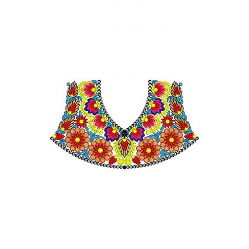 Embroidery Neck Designs For Blouse 17390