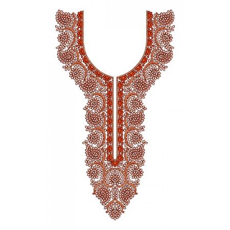 Angel Dress Neck Embroidery Design