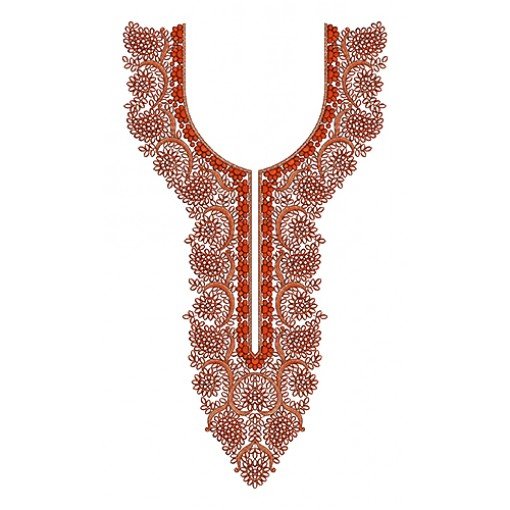 Angel Dress Neck Embroidery Design
