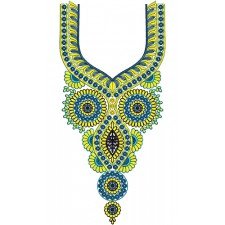 Pretty Angel Gown Neck Embroidery Design