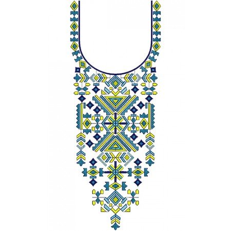 Palestinian Dress Neck Embroidery