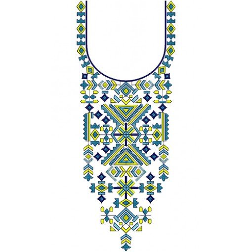 Palestinian Dress Neck Embroidery