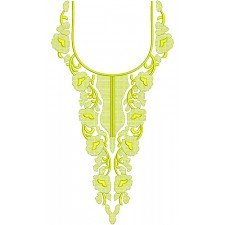 Beautiful Kaftan Cross Stitch Neck Embroidery Design