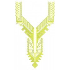 Stylish Shirt Neck Cross Stitch Embroidery Design