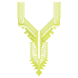 Stylish Shirt Neck Cross Stitch Embroidery Design