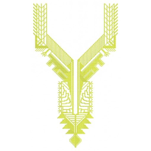 Stylish Shirt Neck Cross Stitch Embroidery Design