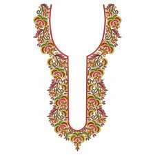 Traditional Palestinian Neck Embroidery Design