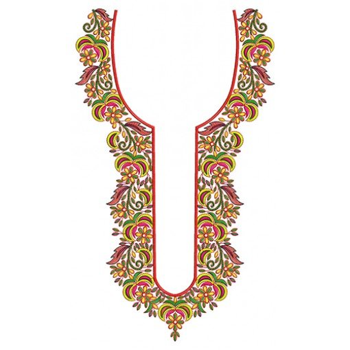 Traditional Palestinian Neck Embroidery Design