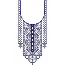Vintage Arab Dress Neck Embroidery Design