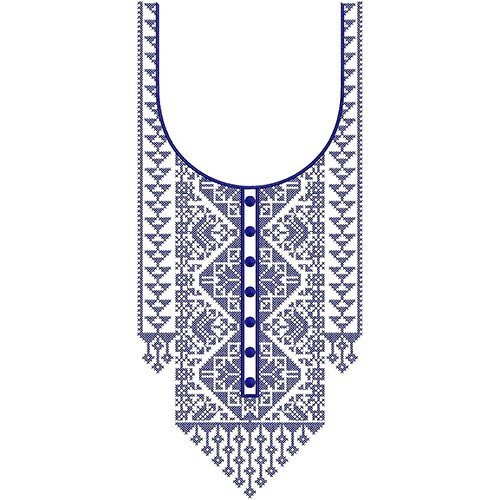 Vintage Arab Dress Neck Embroidery Design