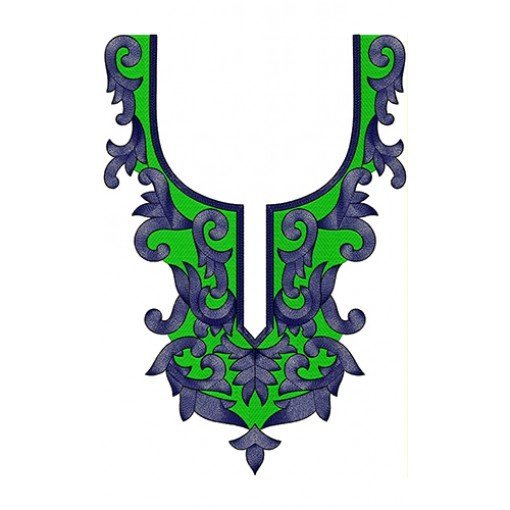 Beautiful Lawn Kurti Neck Embroidery Design