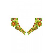 Turn Down Collar Shirt Neck Embroidery Design