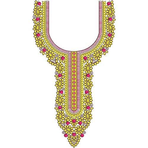 Wedding Georgette Designer Kurtis Embroidery Neck Design
