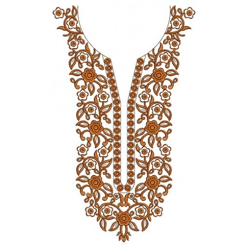 Indo Western Kurti Embroidery Neck Designs