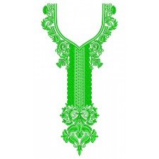 Stylish Anarkali Kurti Neck Embroidery Design