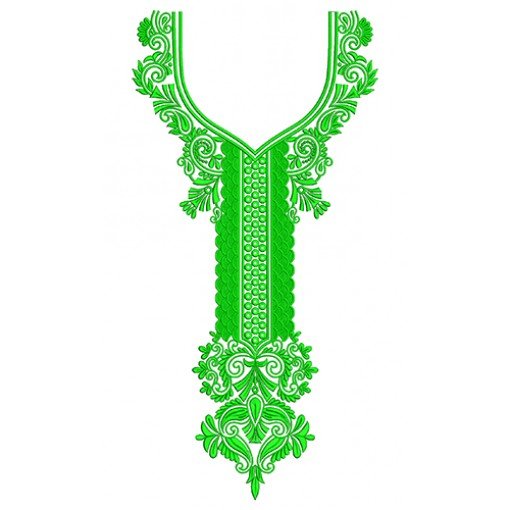 Stylish Anarkali Kurti Neck Embroidery Design