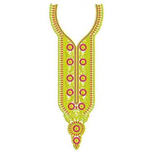 Ethnic Style Neck Embroidery Kurti Design