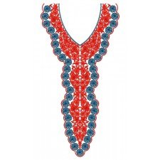 Indian Woman With Neck Embroidery Design